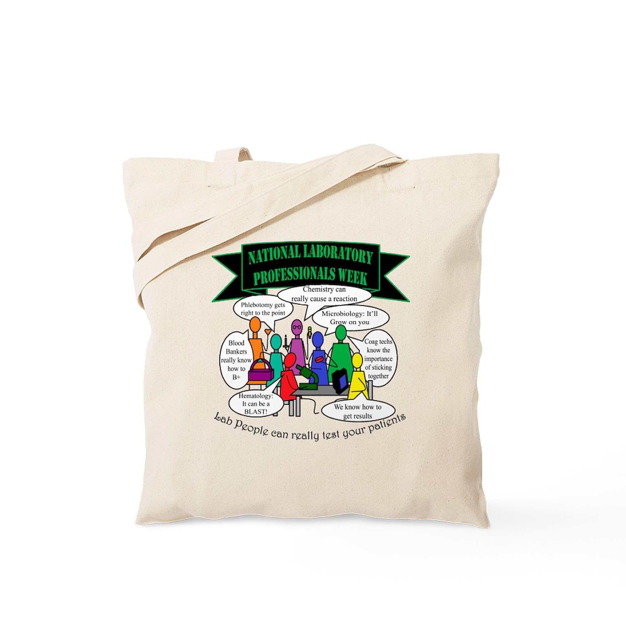 CafePress 'Yellow Lab Rules' Natural Canvas Tote Bag - Reusable Shopping Bag In Two Sizes
