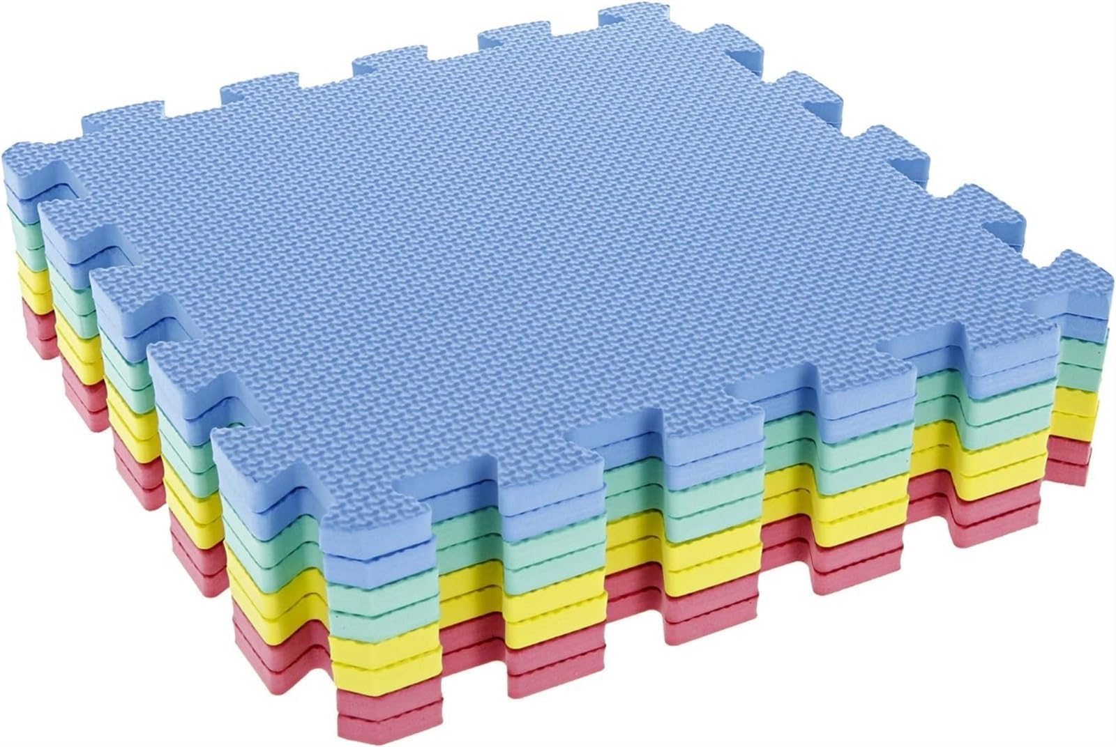 THE WHITE SHOP 8 PCS Foam Puzzle Floor Mat, Interlocking Carpet Tiles Carpet Puzzle Mats for Floor Foam Interlocking Floor Interlocking Foam Padding for Home Gym Play Mat Set for Toddlers and Kids