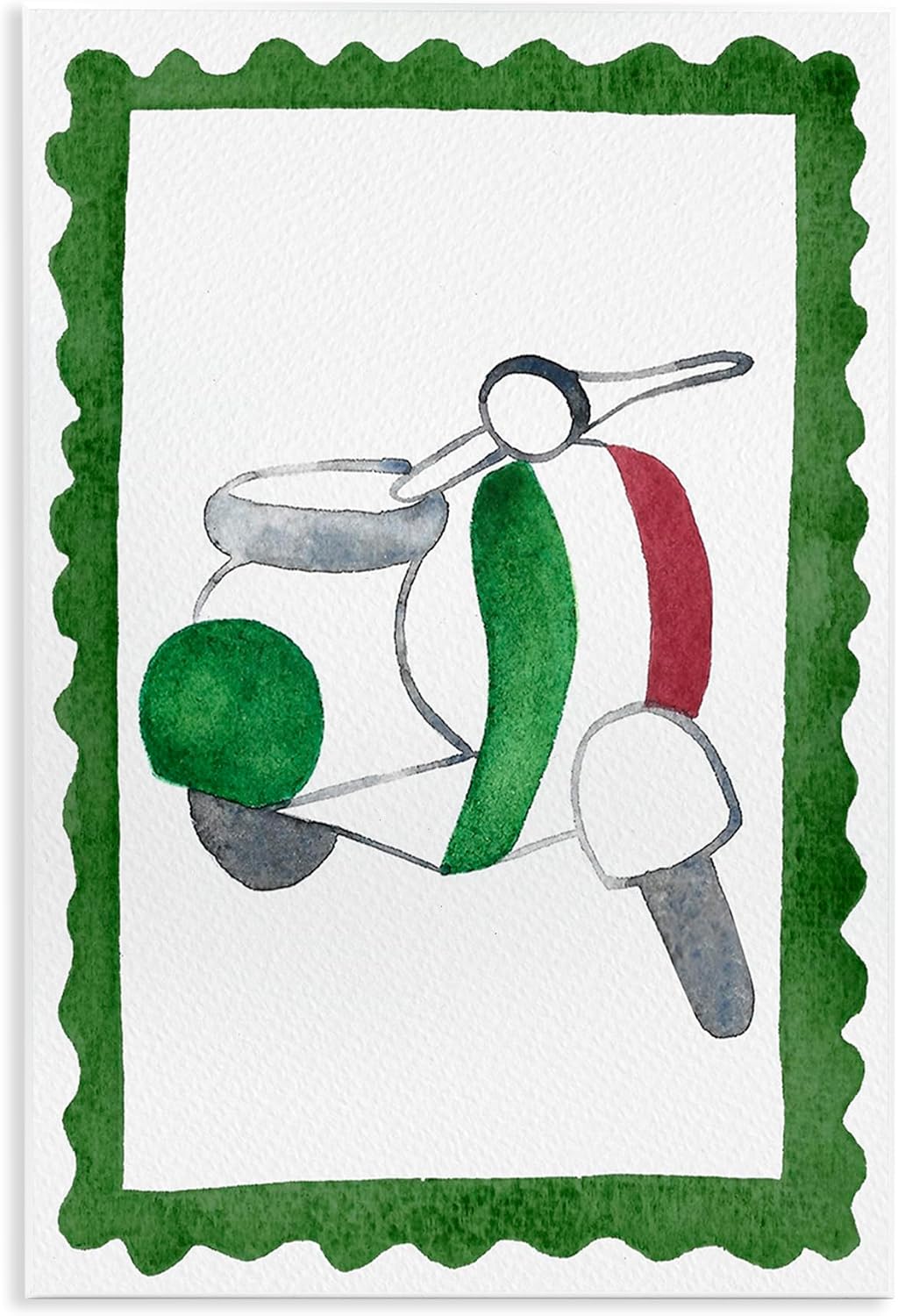 Stupell Industries 'Italian Motor Scooter', Canvas Art, 24 x 36 Inches, Easy to Hang and Sturdy, Made in USA, by Camila Juncos