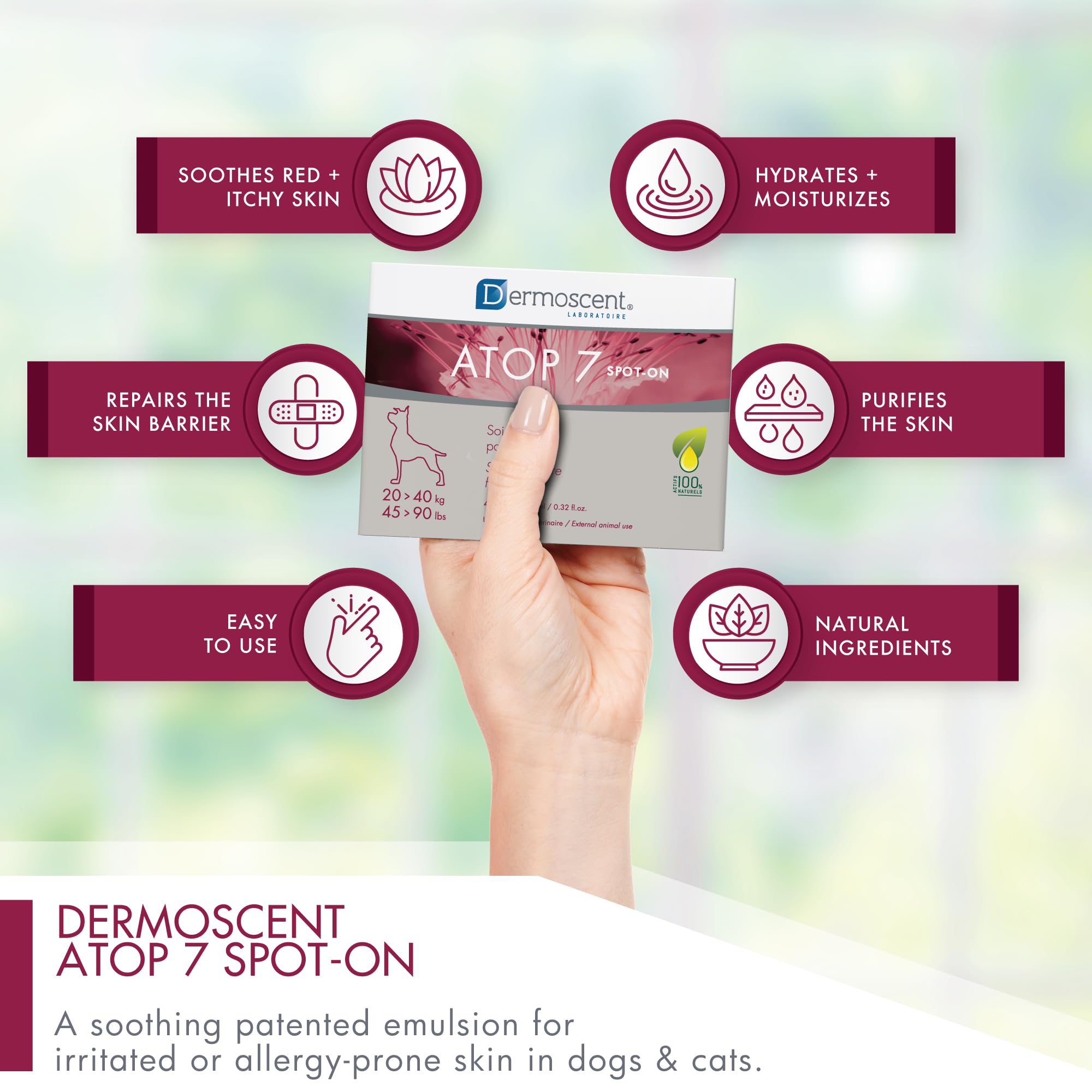 DERMOSCENT ATOP7 SPOT ON PERROS GATOS 20-40KG