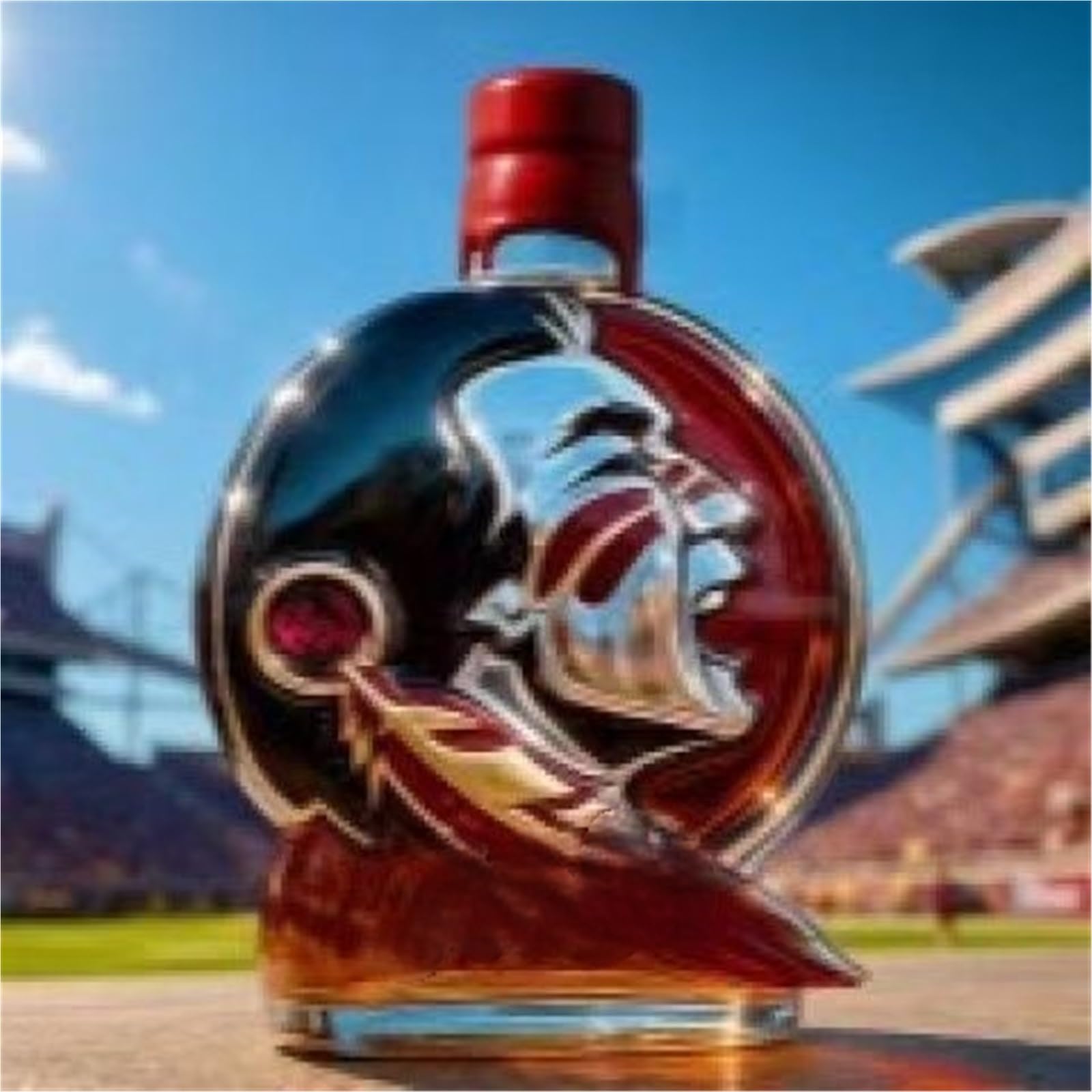 Dekanter do wina – karafka do whisky, 300 ml, w kształcie krzykliwej figurki, kreatywna szklana butelka z charakterystycznym wzorem, dozownik alkoholu z grubymi ściankami (C)