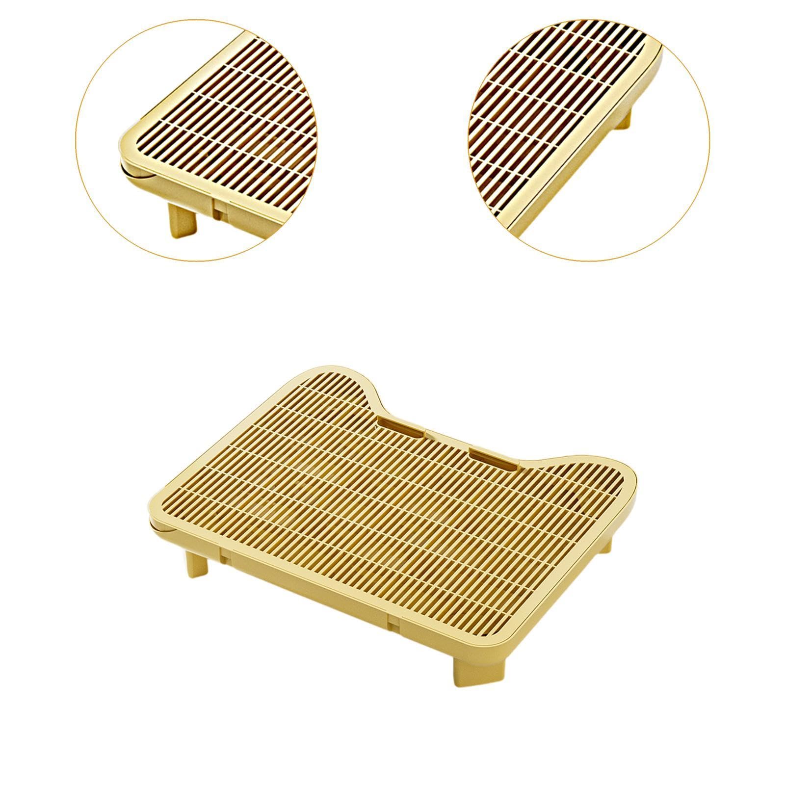 Alfombrilla para Arenero de Gato, Ligera, Fácil de Limpiar, Lavable, de Doble Capa.