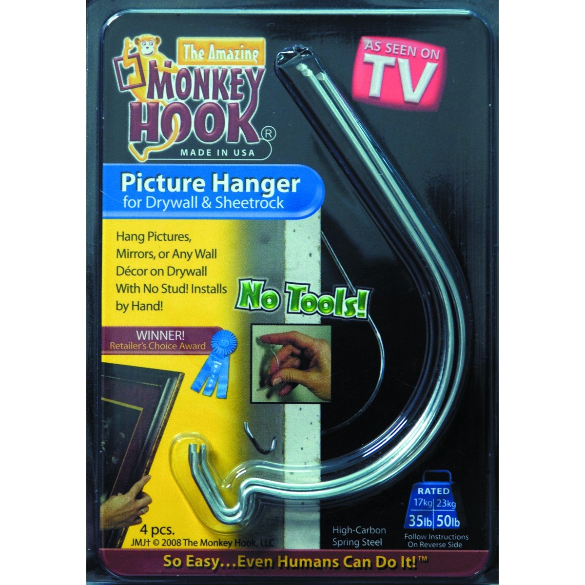 Amazon.com: The Monkey Hook Wall Hook - As Seen On TV : Home & Kitchen