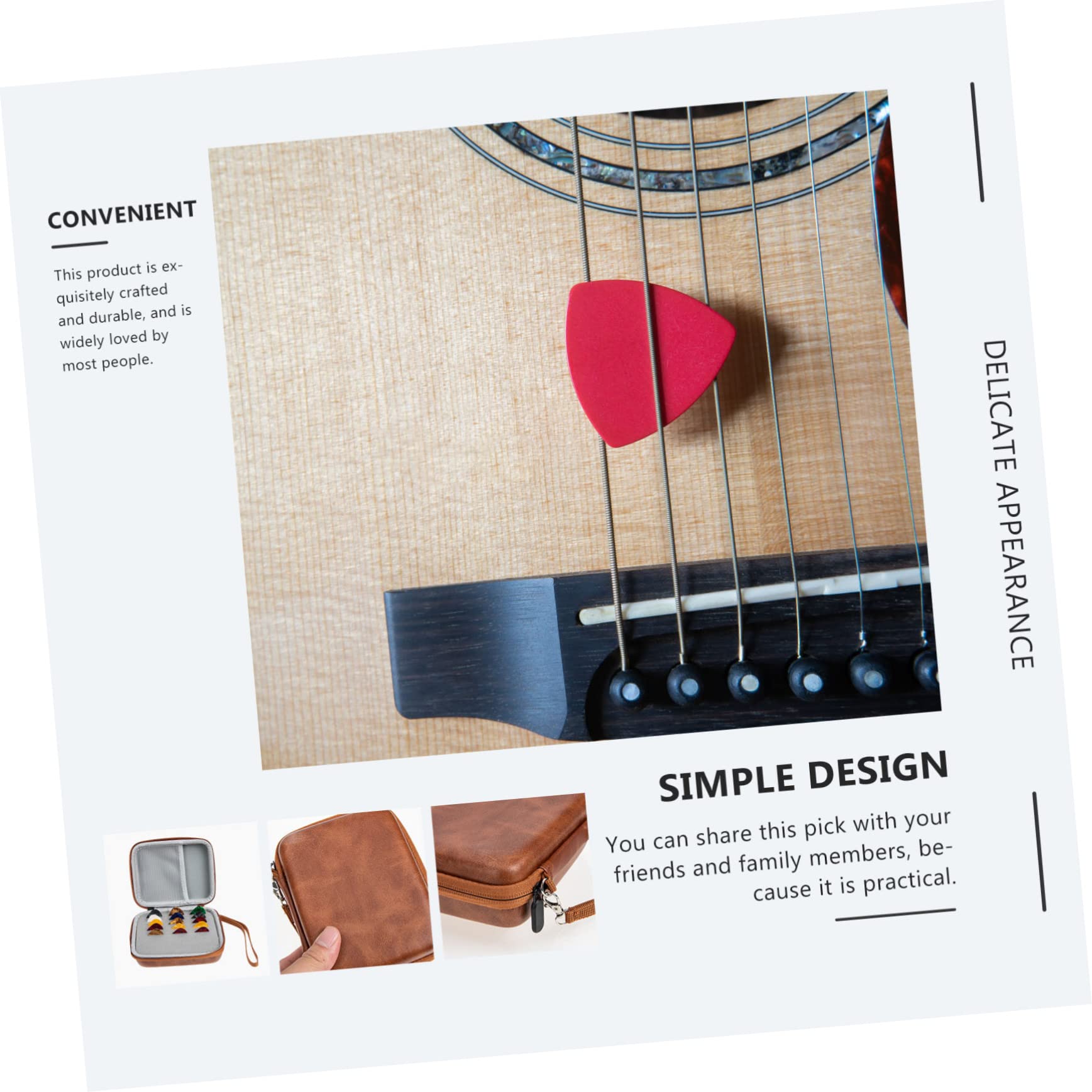 ifundom 3sets Plettri Per Chitarra Ergonomici Set Da Piezzi Con Astuccio Accessori Per Musicisti Colori Casual e Comfort Ottimale Per Suonare