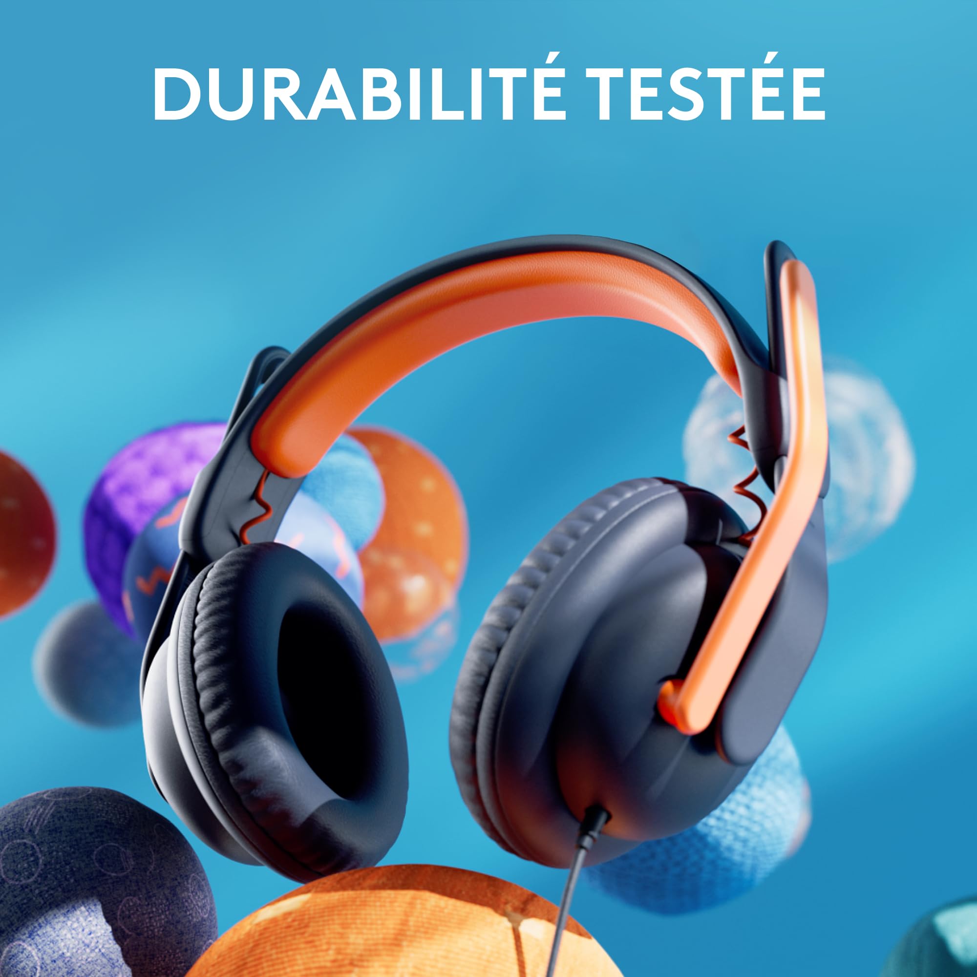 Logitech Zone Learn Casque Filaire avec Microphone pour Les élèves, Ajustement Confortable et réglable pour Les Enfants, Prise AUX 3,5 mm, pour Windows/MacOS/iPadOS/Android/Mobile - Over-Ear, Bleu
