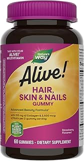 Alive Hair, Skin And Nail Gummy, 60 Counts