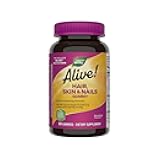 Nature's Way Alive Hair Skin & Nails Biotin and Collagen Gummies, Advanced Beauty Formula*, Strawberry Flavor, 60 Count