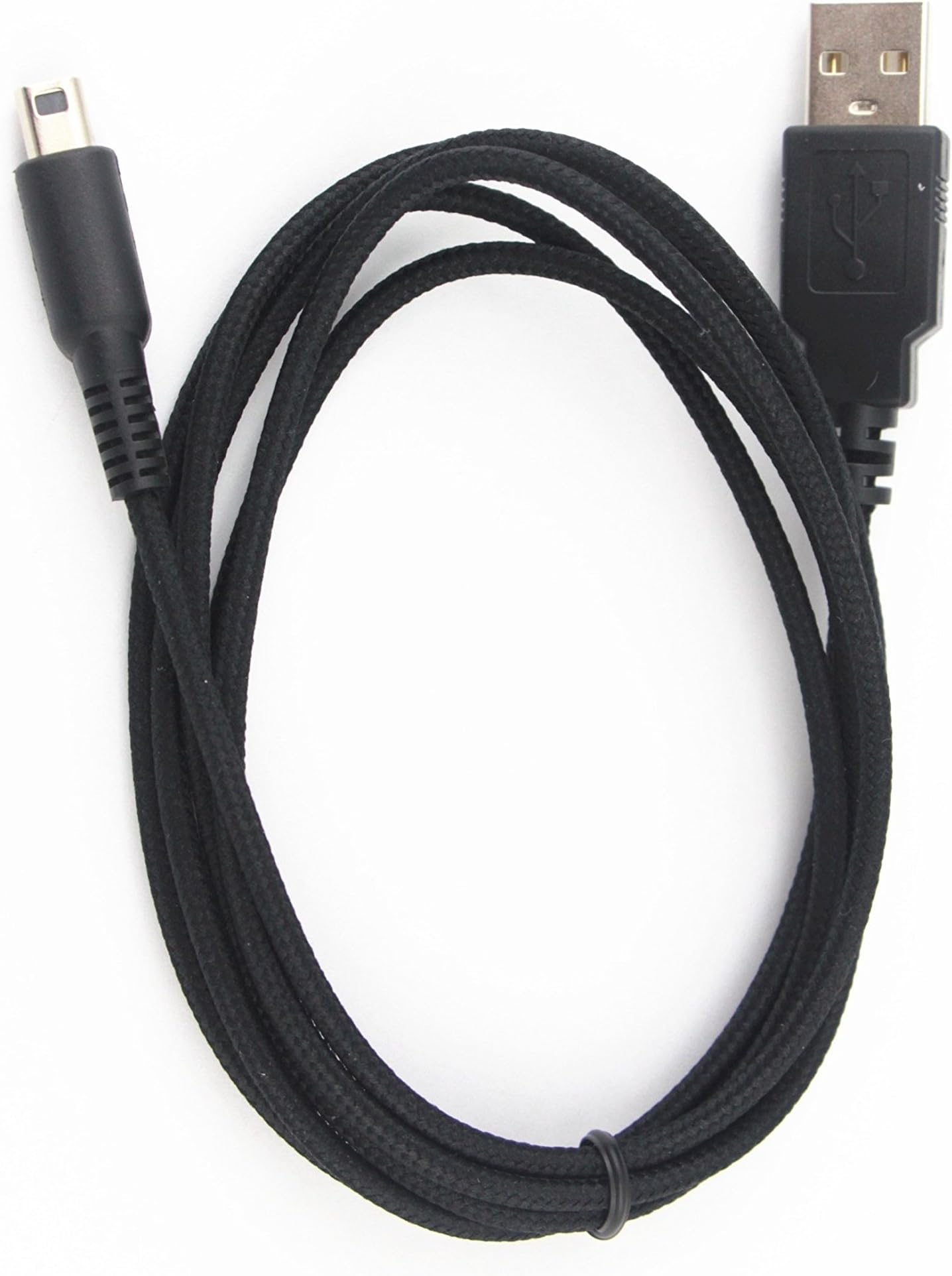 GodMode Midnight Black Upgraded Nylon Braided Nintendo 3DS USB Charging Cable Cord 3ft for Nintendo New 3DS 2DS DSi XL