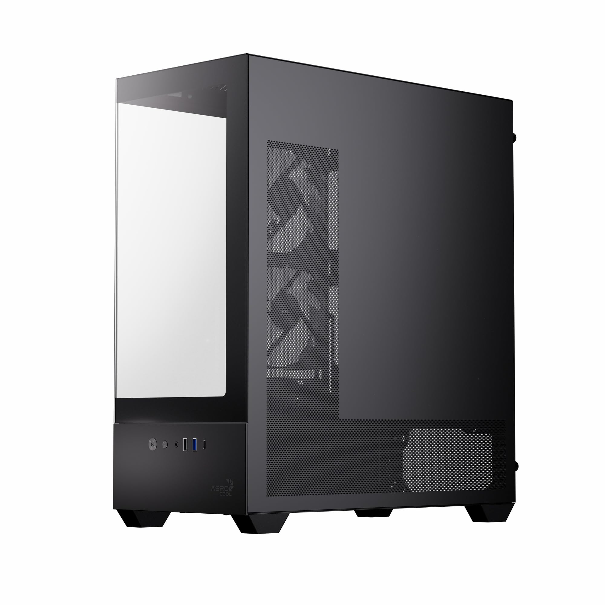 Amazon.co.jp: Aerocool P500D Black Middle Tower PC Case ACCM
