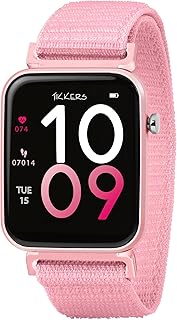 Tikkers Kids Series 13 - Reloj Inteligente con rastreador de Fitness, Reloj Despertador, cámara, conexión GPS, Monitor de frecuencia cardíaca, Contador de Pasos, Pantalla táctil, IP68, Correa Riptape