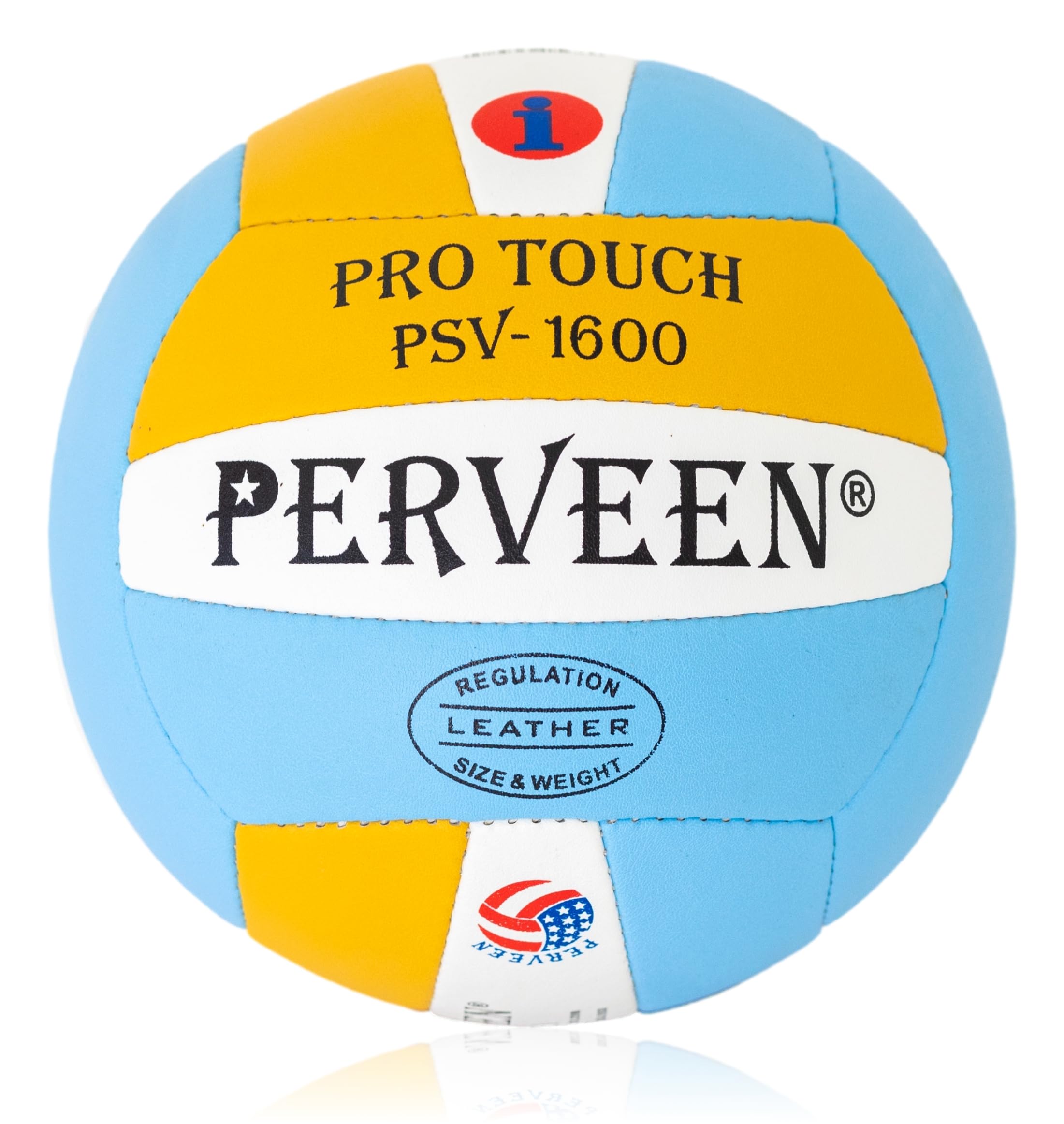 PERVEEN Pelota de voleibol de cuero compuesto de microfibra, tamaño oficial 5, cosida a mano, suave al tacto, para uso en interiores y exteriores, pelota de práctica y juego recreativo