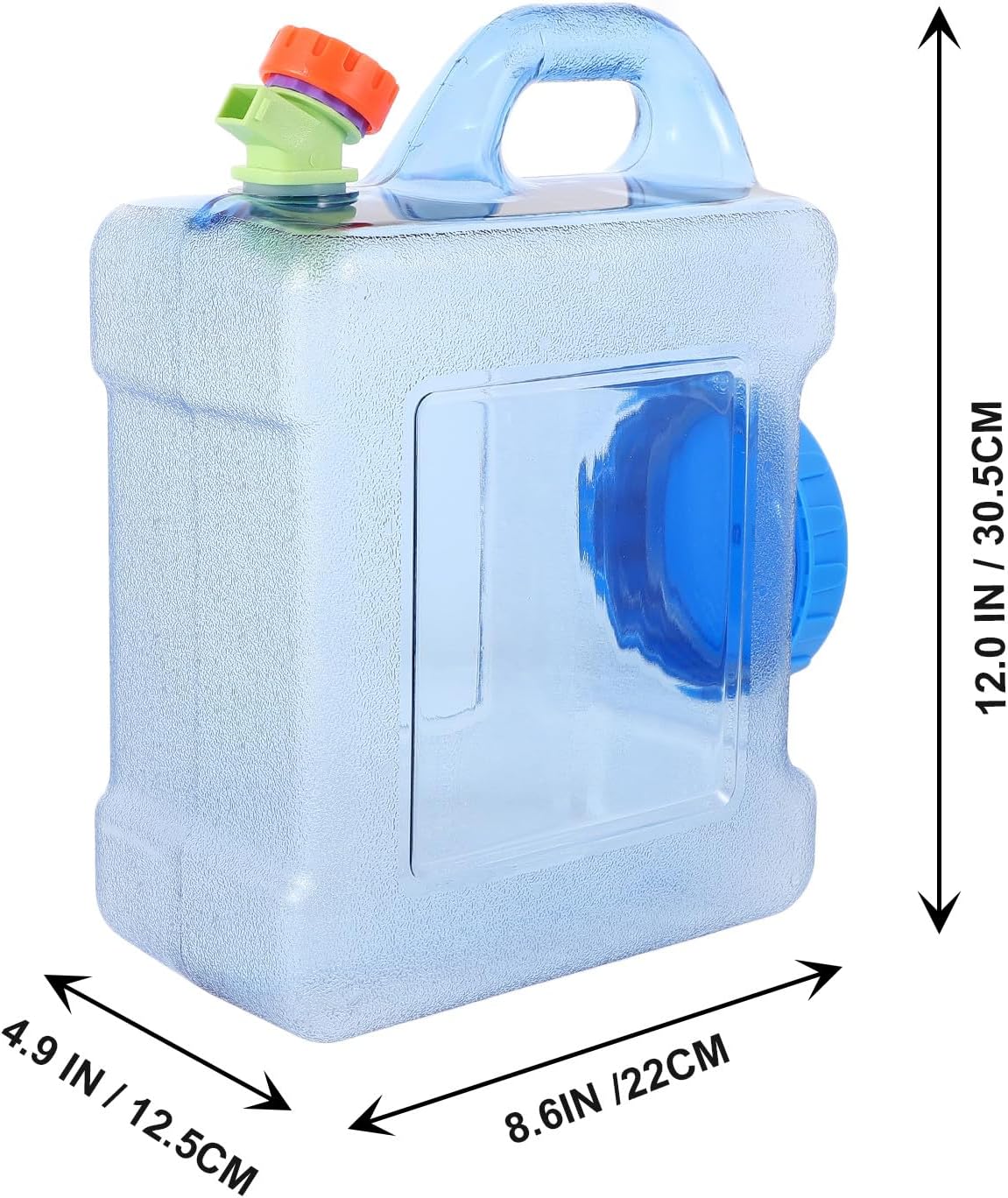 GLEAVI Outdoor 5l Blue PC Water Storage Bucket Portable Camping Water Carrier with Large Capacity Sturdy Outdoor Container for Hiking and Travel