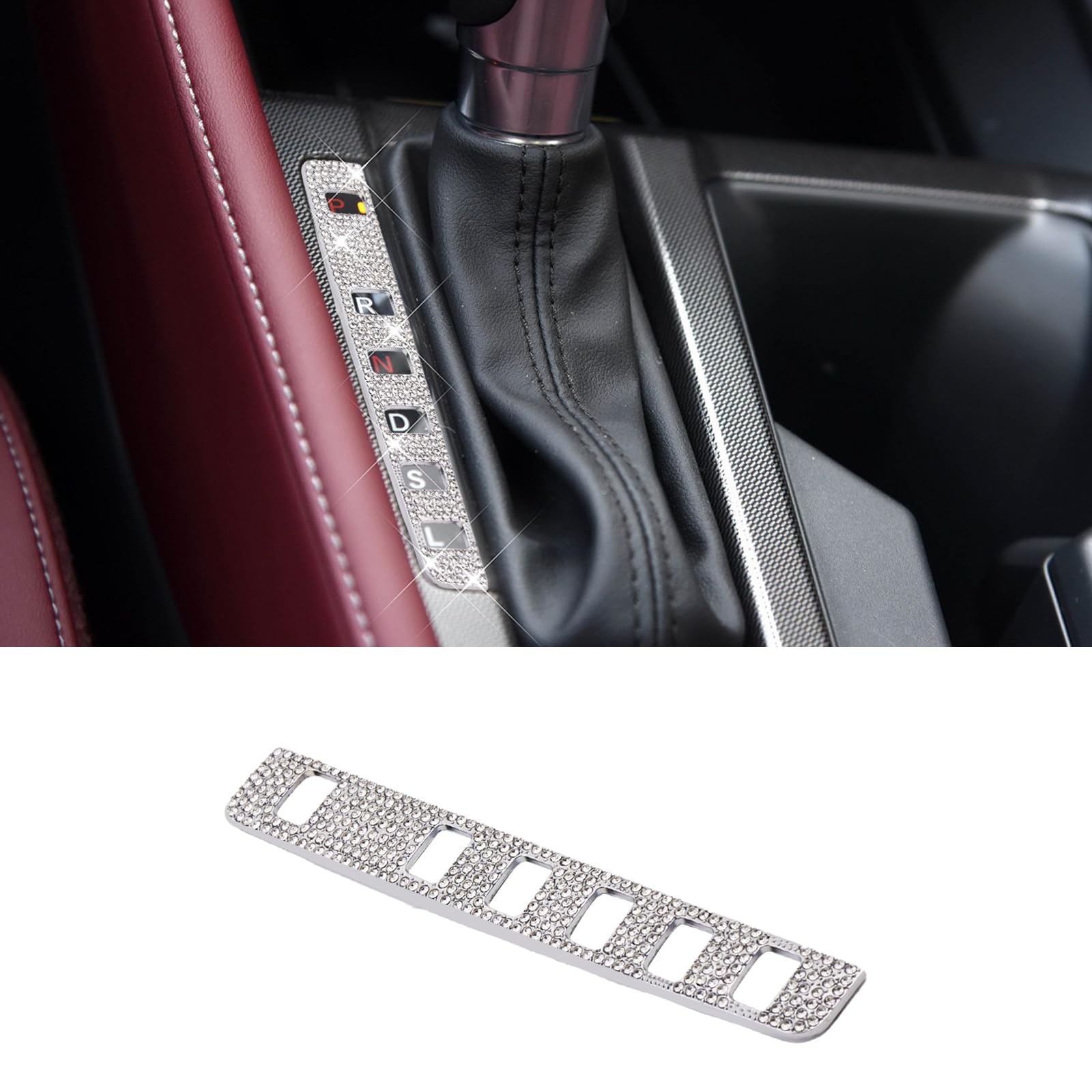 Bling for Honda Car Accessory Gear Display Frame Cover Fit for 11th Gen Honda Accord Civic CR-V 2024.(Silver 7)