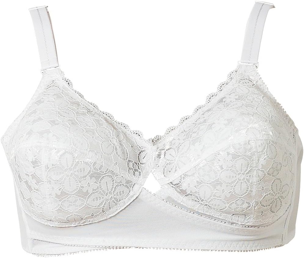 Cameo Ladies Cross Front Non Wired Full Coverage Cup Plus Size Lace Bra B-E