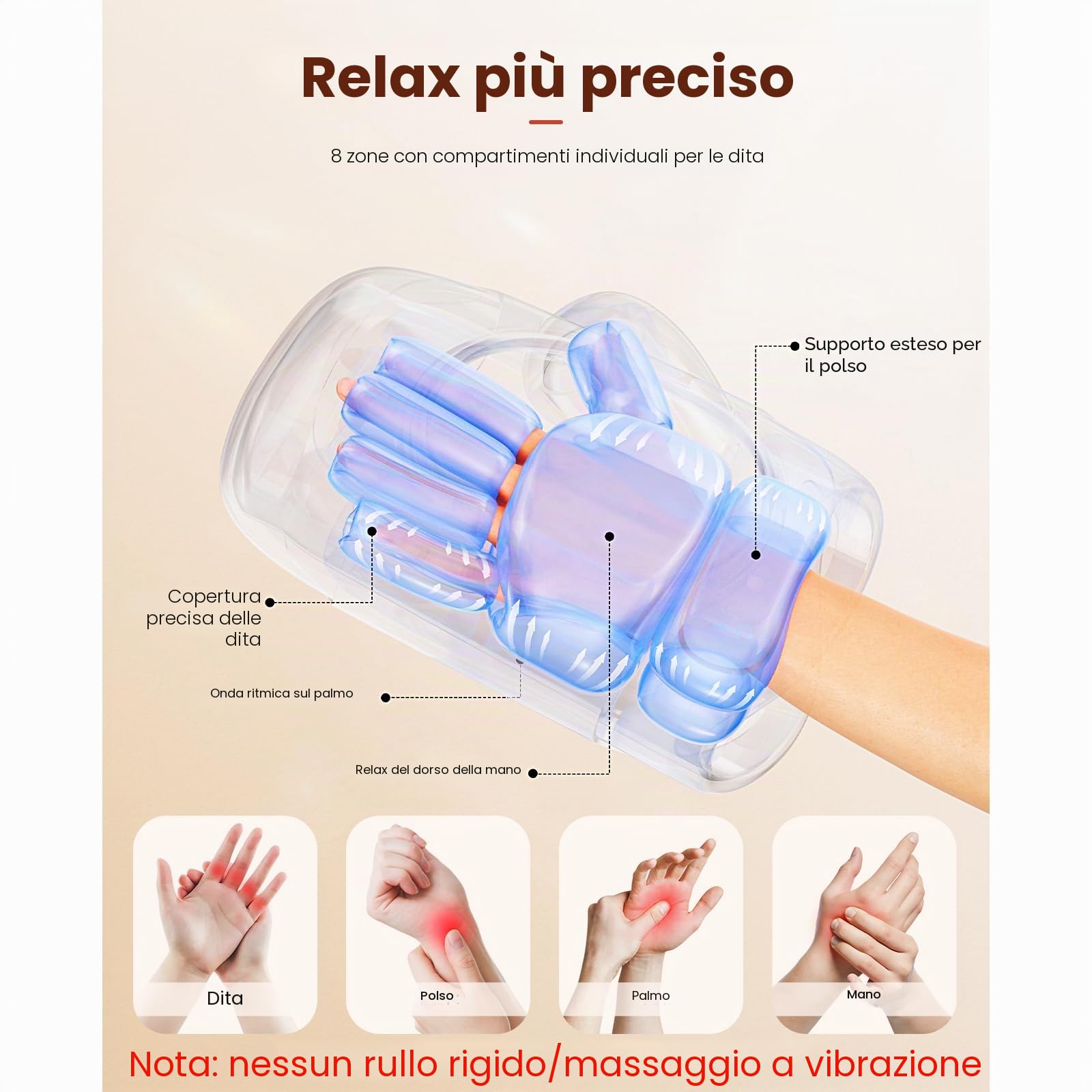BOB AND BRAD Massaggiatore Mani con Calore e Compressione, Sollievo per Artrite e Sindrome del Tunnel Carpale, Massaggio Rilassante Casa Ufficio, Polsi e Dita, Regalo Uomo Donna-Bianco