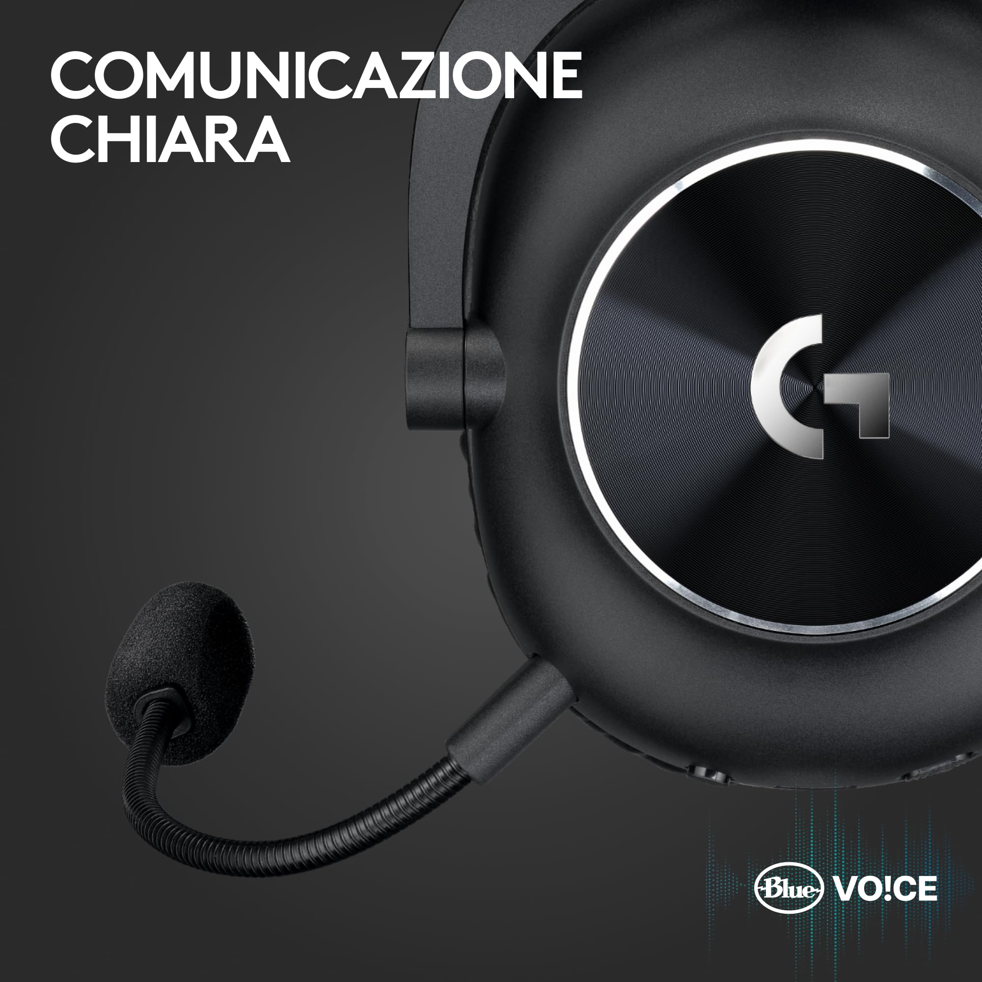 Logitech G PRO X 2 LIGHTSPEED Cuffie gaming wireless, Microfono a braccio rimovibile,Driver Grafene 50mm, DTS:Headphone X 2.0 —Surround 7.1,Bluetooth/USB/3,5mm Aux, PC, PS5, PS4,Nintendo Switch - Nero