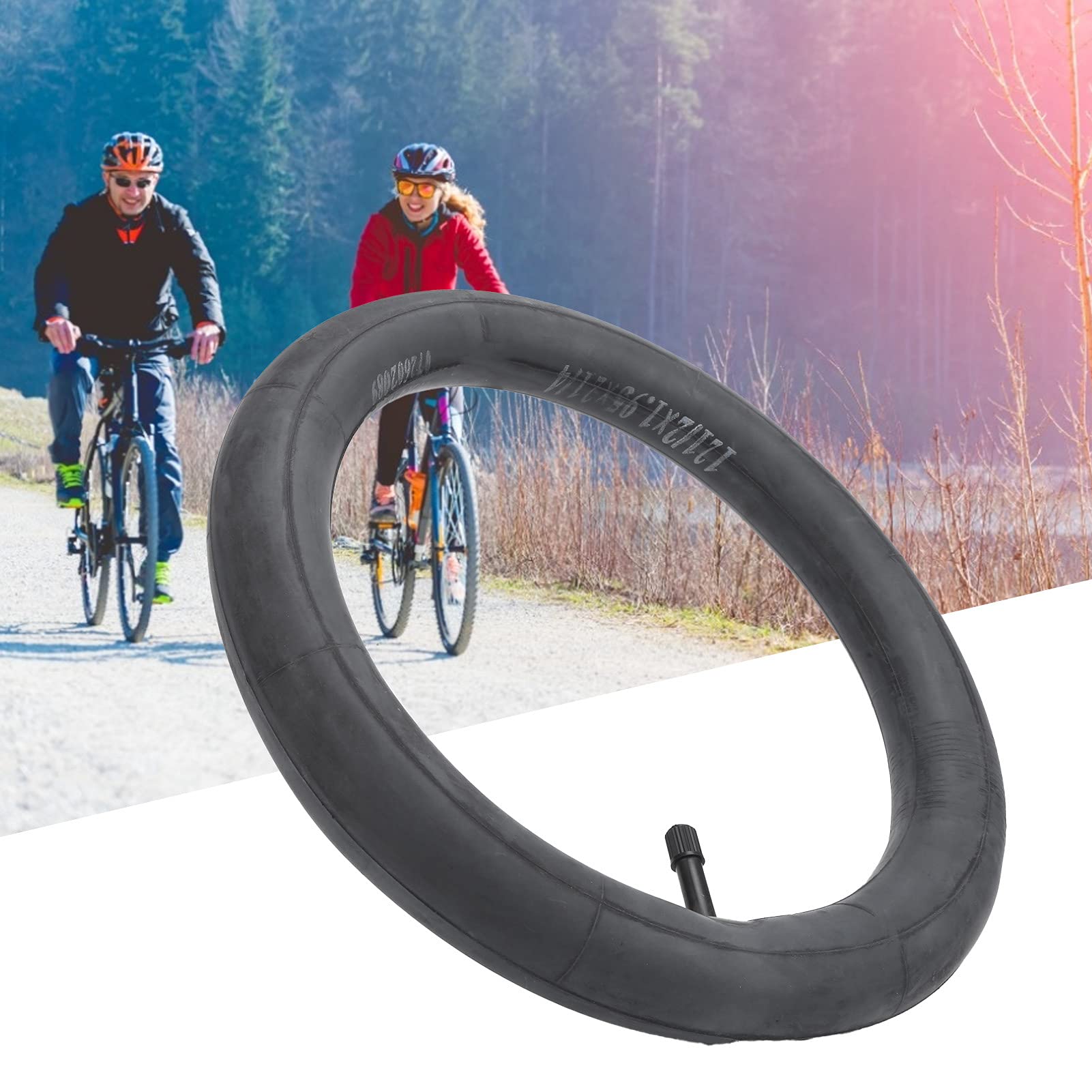 Camere d'Aria per Bici, Guarnizione Valvola Camera d'Aria da 12 Pollici Valvola Schrader per Bicicletta Camere d'Aria in Gomma Butilica Accessori Compatibili per Bici Pieghevole