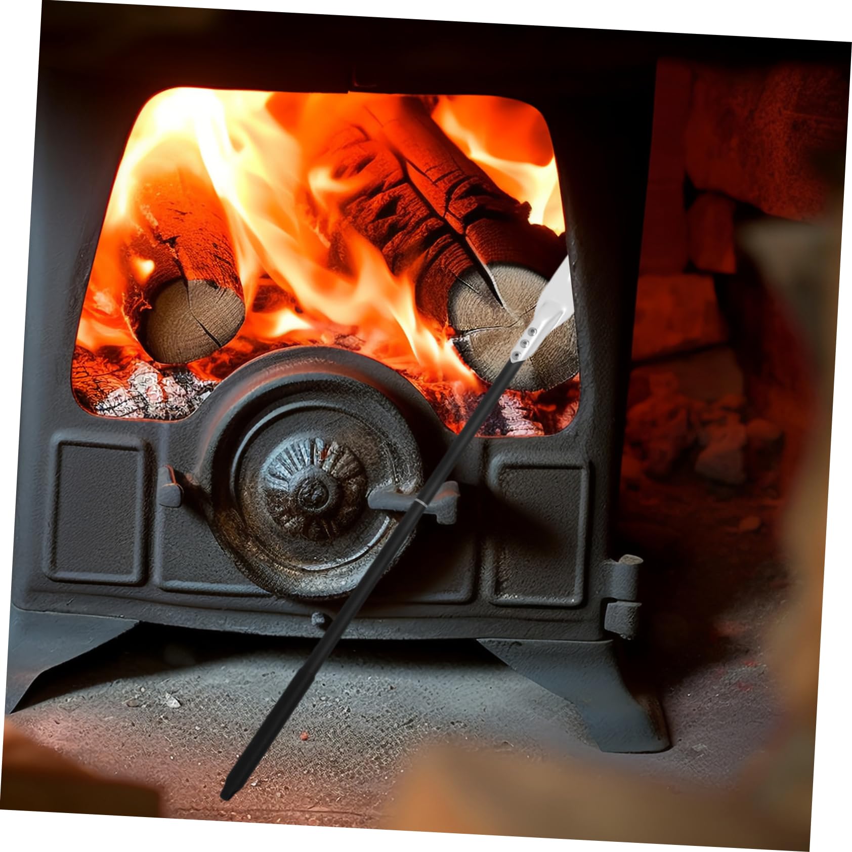 SOLUSTRE Charcoal Cleaning Scraper with Detachable Handle for Pizza Oven Fireplace Ash for BBQ and Grill Use Present for Grill Lovers Special Occasions