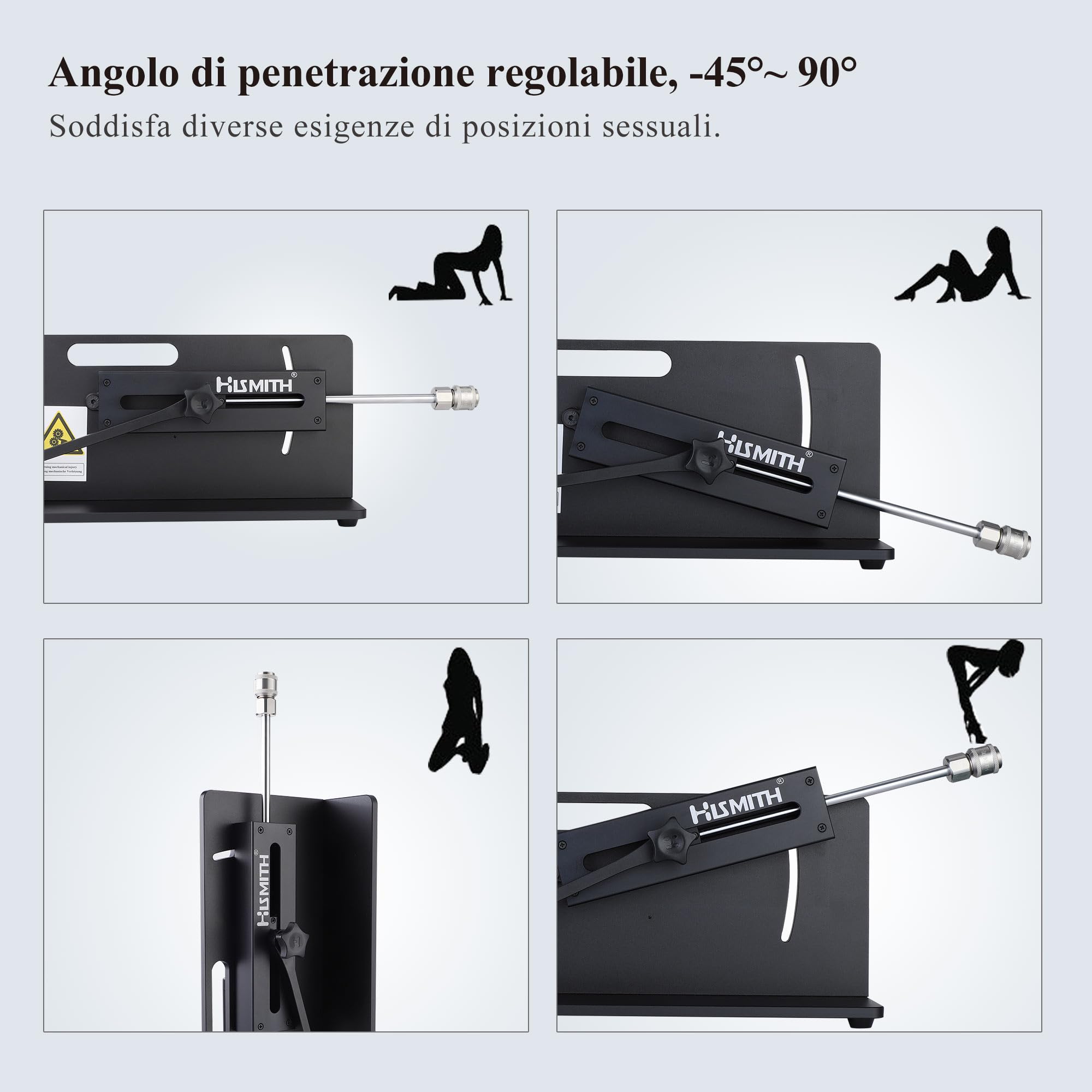 Hismith sex machine, macchina del sesso con sistema KlicLok, sex macchina automatica donna per donne e uomini, sex macchina donna sex toy con controllo tramite APP/telecomando/cavo 3 in 1(100W)