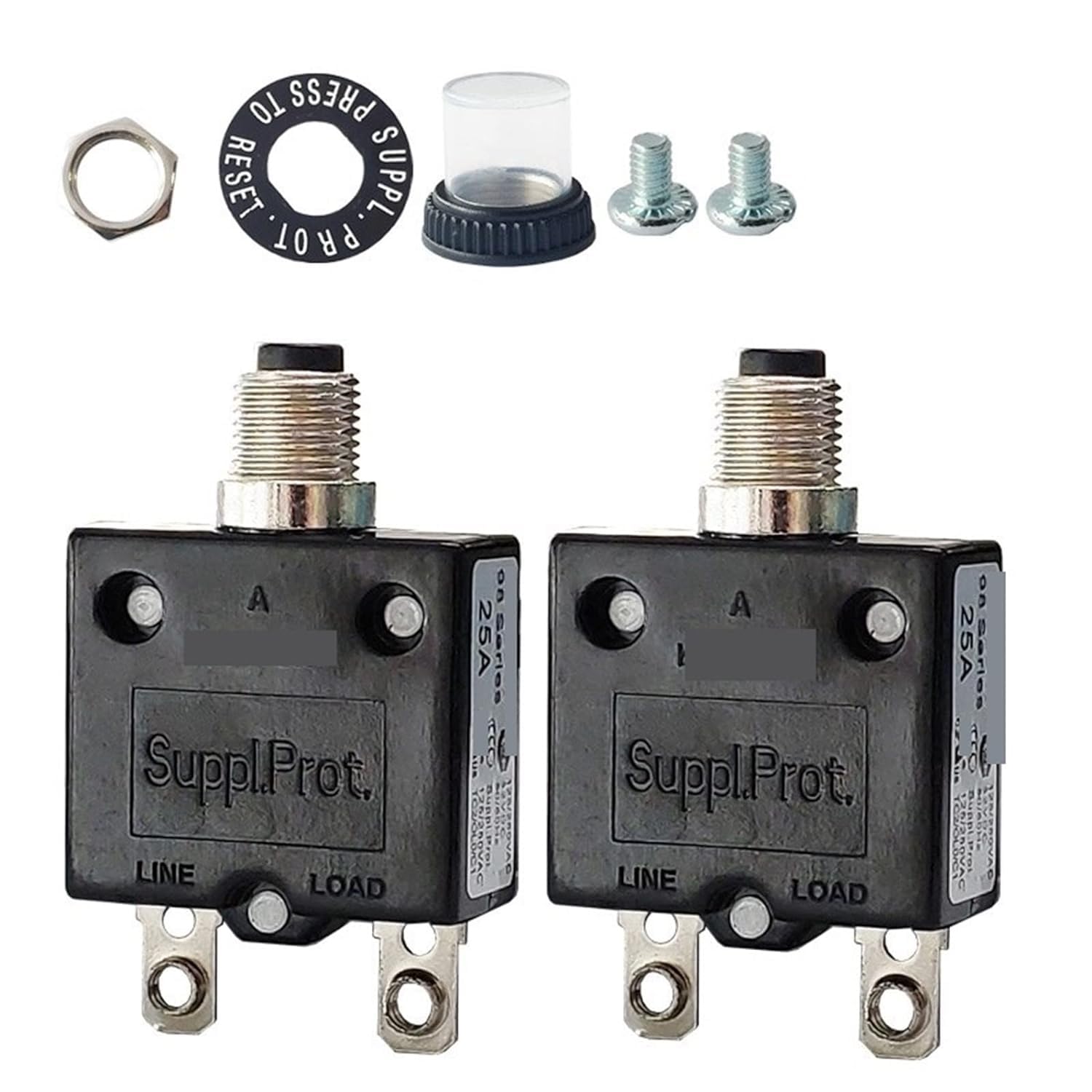Interruptor de botón protector para electrodomésticos y disyuntor térmico 6A de tornillo en taller