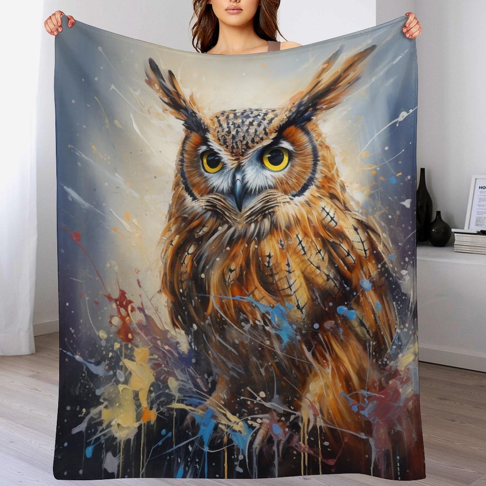 Couverture de canapé hibou idéale pour vos soirées cocooning et moments de détente
