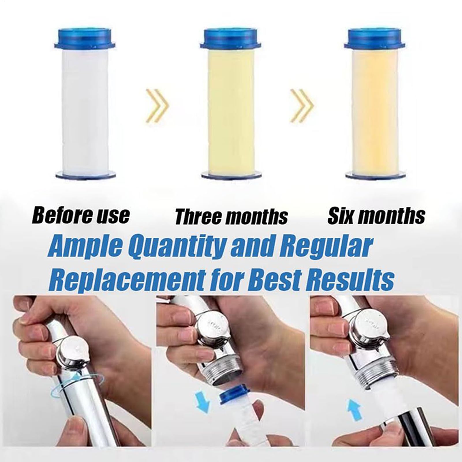 Filtro doccia – Cartuccia filtro addolcitore per soffione doccia – versatile ed efficiente filtrazione spray per soffione doccia, rimuove sedimenti e particelle nocive