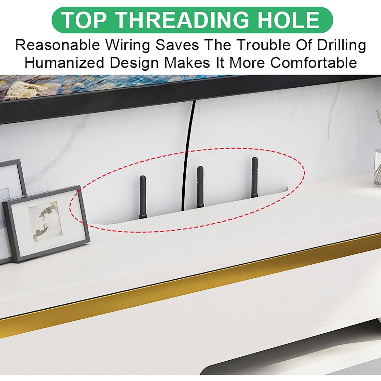 Supporto per TV galleggiante da parete, lucido, moderno, con sportello superiore, organizer per console multimediale per soggiorno, camera da letto, supporto TV a parete.