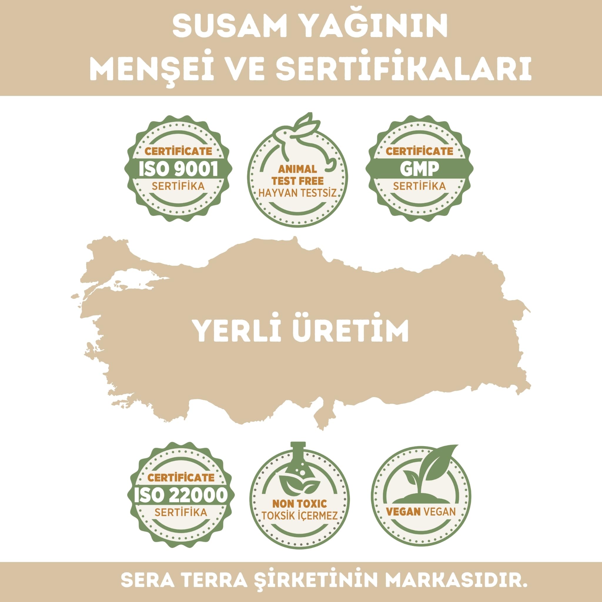 Susam Yağı 50 ml | Soğuk Sıkım,%100 Saf ve Doğal | Saç, Cilt Bakımı, Masaj ve Taşıyıcı Yağ Kullanımına Uygun