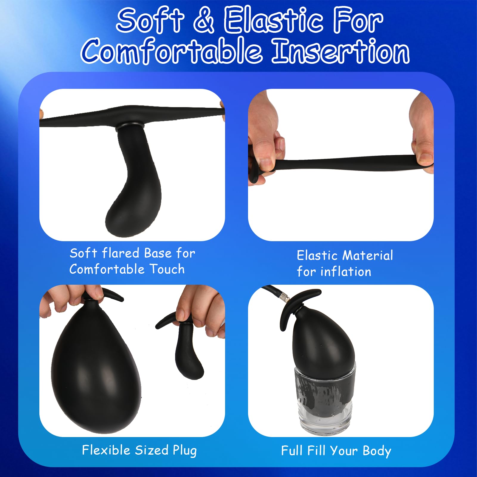 Amazon.com: Silicone Inflatable Anal Plug, Expandable Butt Plug G spot  Stimulator Prostate Massager with Quick Release Valve for Men, Women and  Beginners, Flexible Sized Butt Plug with Detachable Pump : Health &