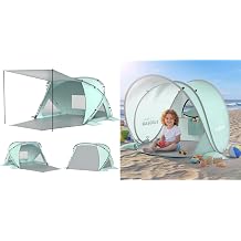Elegear Beach Tent Sun Shelter with Canopy & Pop Up Baby Beach Tent with Mini Canopy Bundle