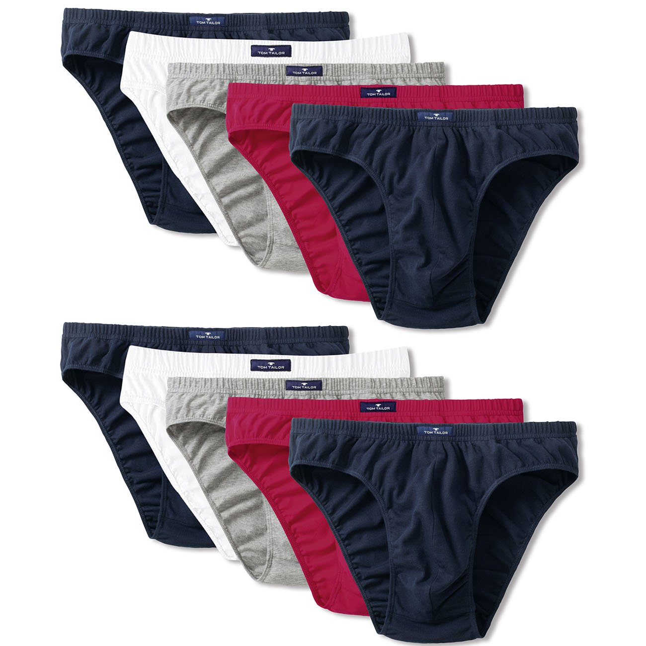 TOM TAILOR Men's Plain Briefs - Multicolour - X-Large