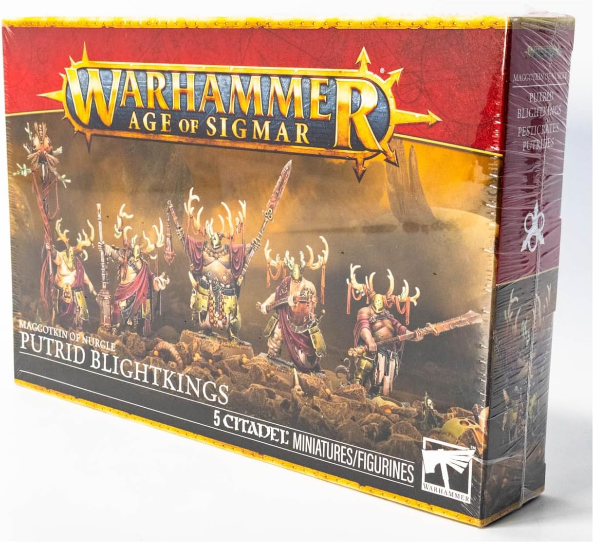 Warhammer Age of Sigmar Maggotkin of Nurgle Putrid Blightkings Multipart Plastic Miniatures Set
