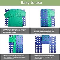 Vista 4 de GYE Tabla Plegable para Camisetas Carpeta de Ropa Organizador de Lavandería Herramienta Duradera de Plástico Tabla Plegable Fácil y Rápida para Azul