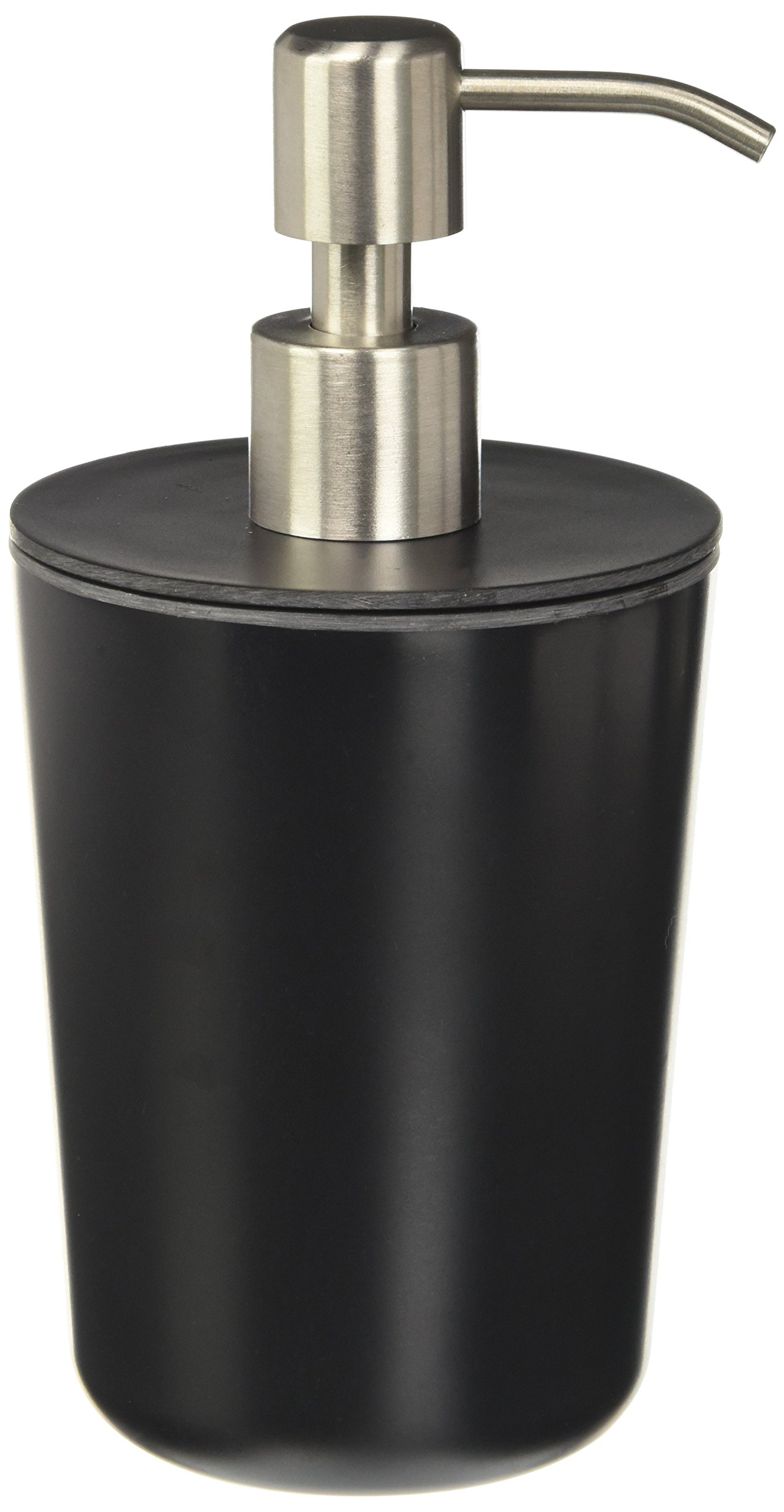 EKOBO Soap Dispenser, Bamboo, Black, 8.5 x 8.5 x 17.5 cm