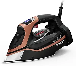 Rowenta Steam Force Pro Stainless Steel Soleplate Iron for Clothes, 400 Microsteam Holes, Professional Results, 1850 Watts, Auto-off, Copper, DW9540