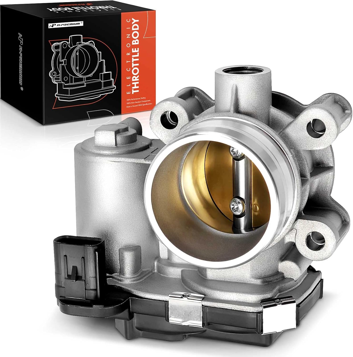 A-Premium Electronic Throttle Body 12671379 Compatible with Chevy, GMC & Buick Models - Cruze 17-19, Malibu 16-20, Equinox 18-20, Terrain 18-20, Encore 16-19 -1.4L 1.5L 1.6L- Replace# 12659491