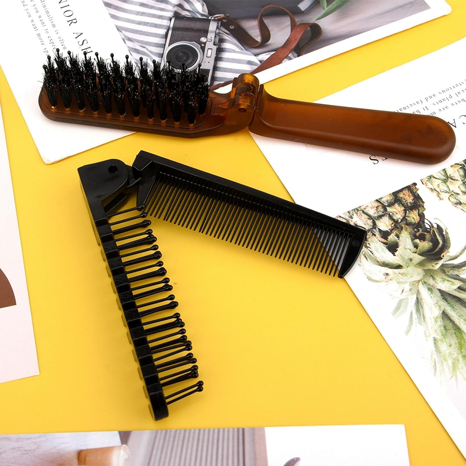Xiaokeis Anti Static Folding Hair Combs Hair Brush and Comb