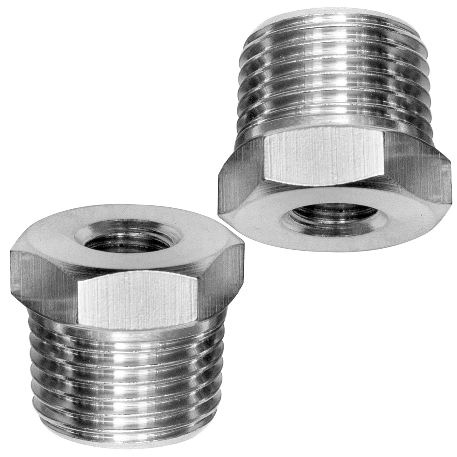 Raccord réducteur hexagonal 1/2" x 1/8" NPT acier inoxydable 316 pour carburant eau