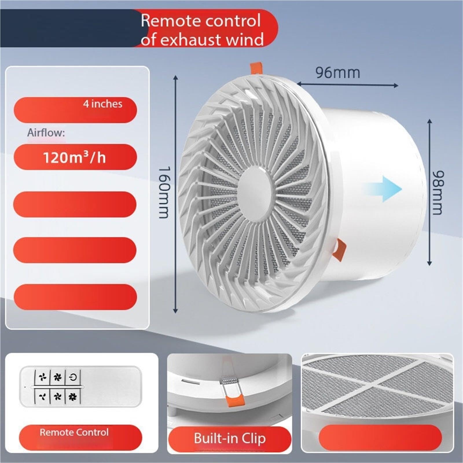 Ventilador doméstico compacto del extractor de aire la pared Garaje