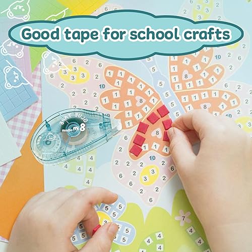 Miniatura 5 de Rodillo de cinta de doble cara para manualidades, 12 paquetes de cinta adhesiva para álbumes de recortes, cinta adhesiva para manualidades,