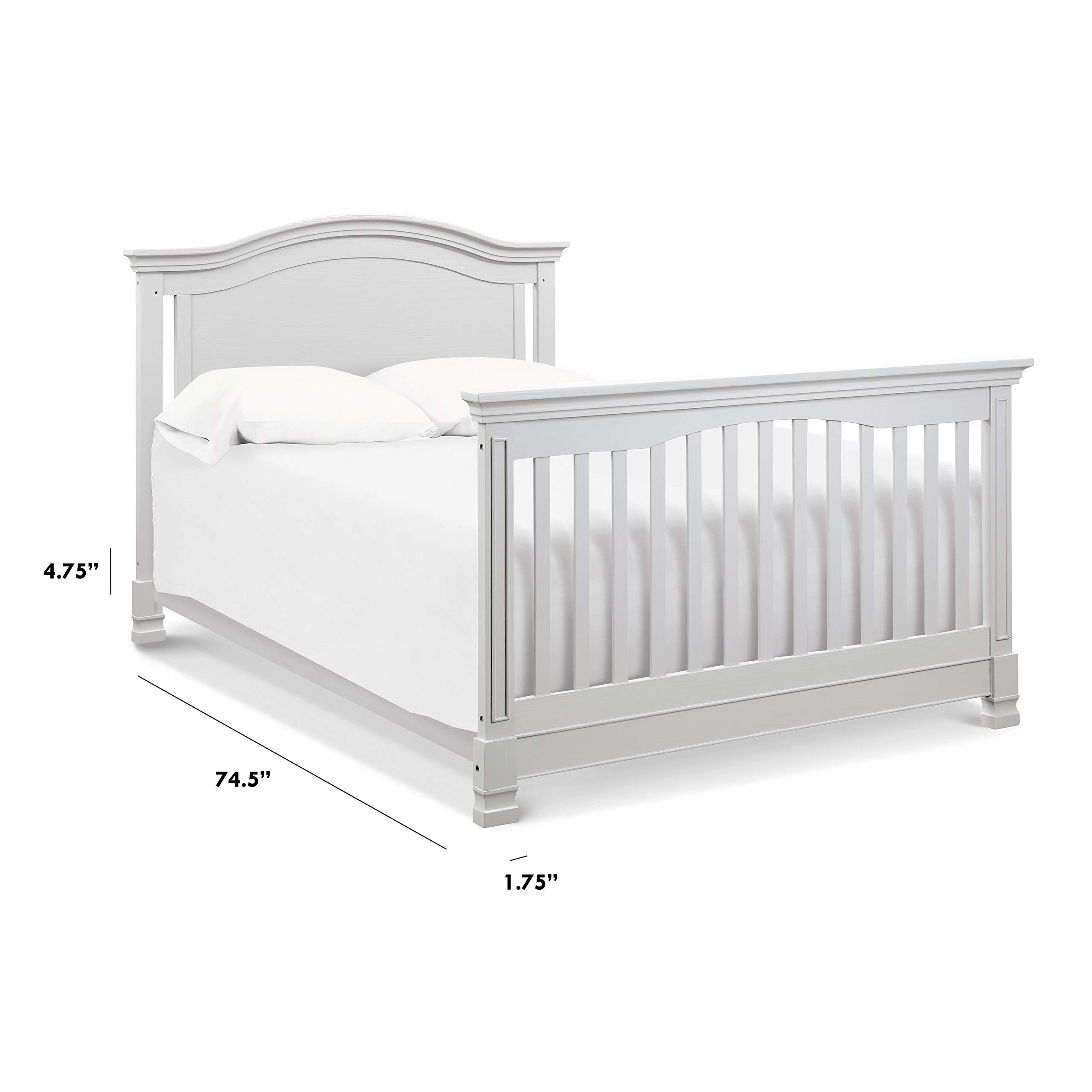 DaVinci Hidden Hardware Twin/Full-Size Bed Conversion Kit (M5789) in Cloud  Grey