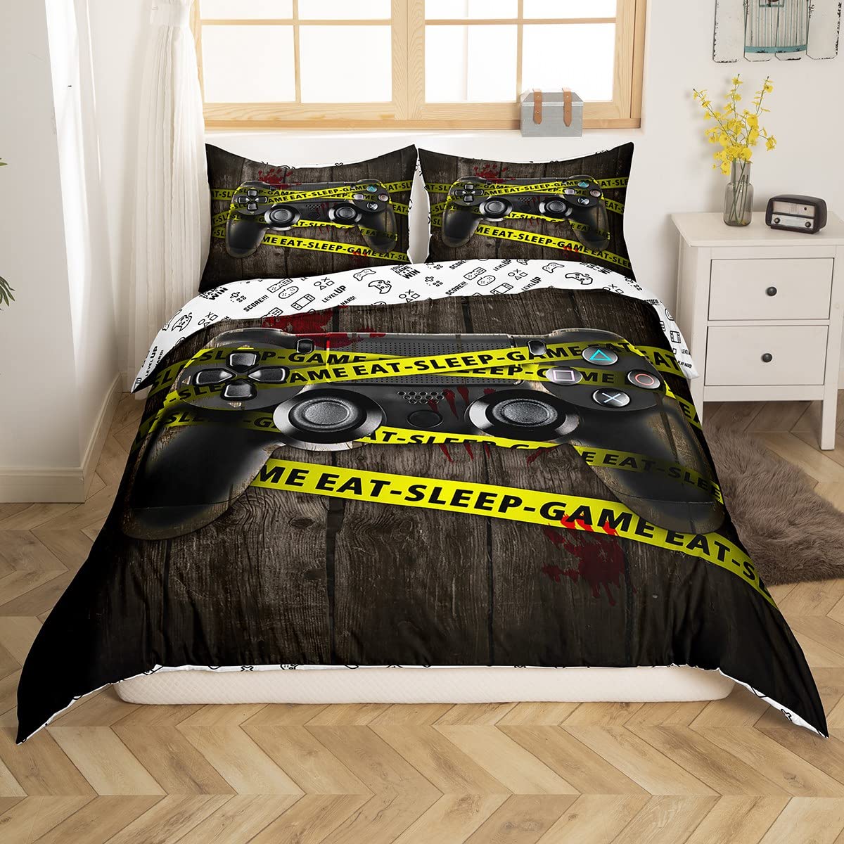 Set di Biancheria da Letto per Videogiochi per Bambini Set di Biancheria da Letto per Videogiochi per Videogiochi Set Copripiumino per Ragazzi Ragazze novità Set di Copripiumino per controll
