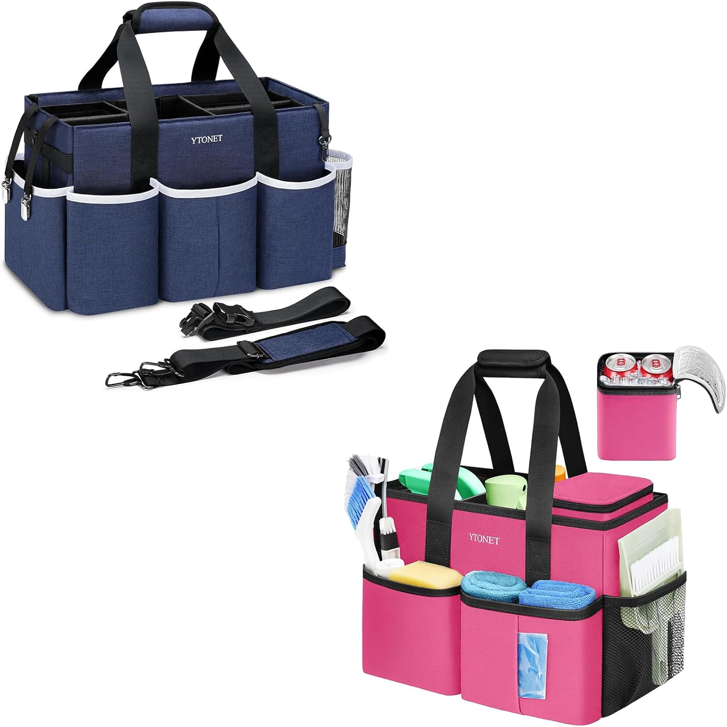 Ytonet Wearable Cleaning Caddy Bag & Rosered Portable Cleaning Caddy