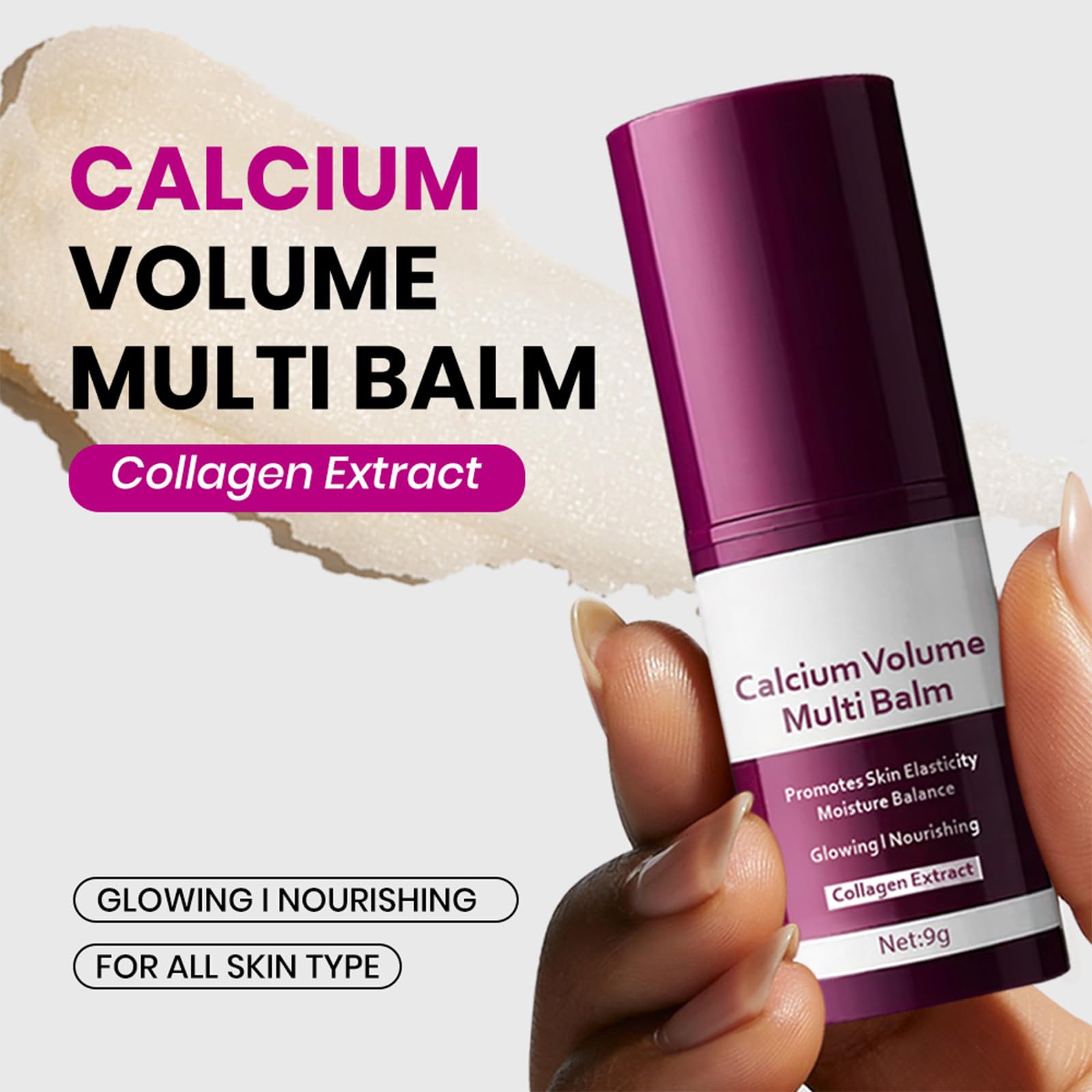 Calcium Volume Multi Balm & PDRN Collagen Under Eye Gel Patches, Calcium Collagen Stick For Face & Anti Wrinkle Patches - Image 2