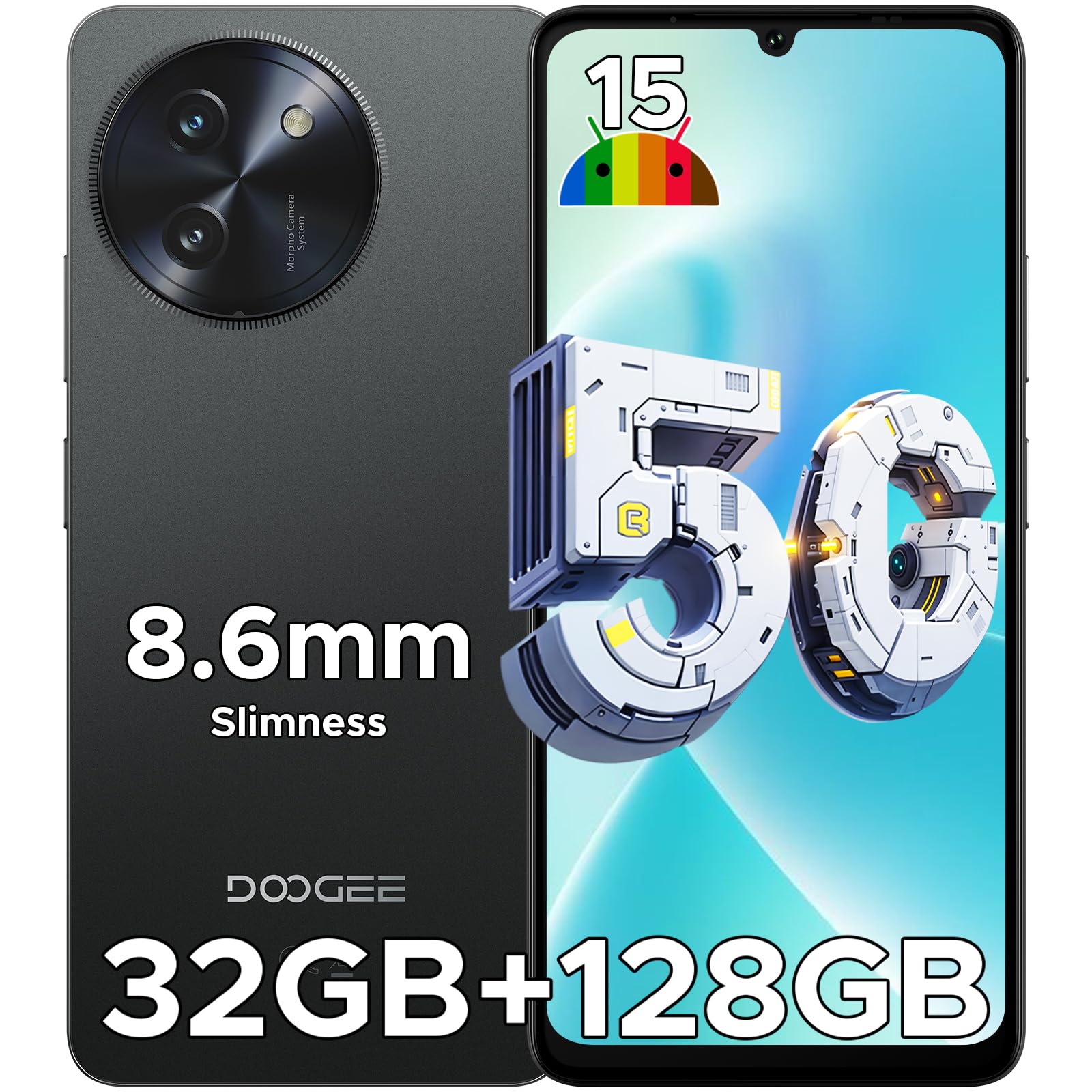 新品】DOOGEE Note59 5G SIMフリースマホ Android15 Amazon.com