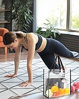 Vista 5 de Paquete de 6 bolsas transparentes aprobadas para estadios, bolsas de plástico transparente con asas, bolsa transparente para estadio, bolsa de playa