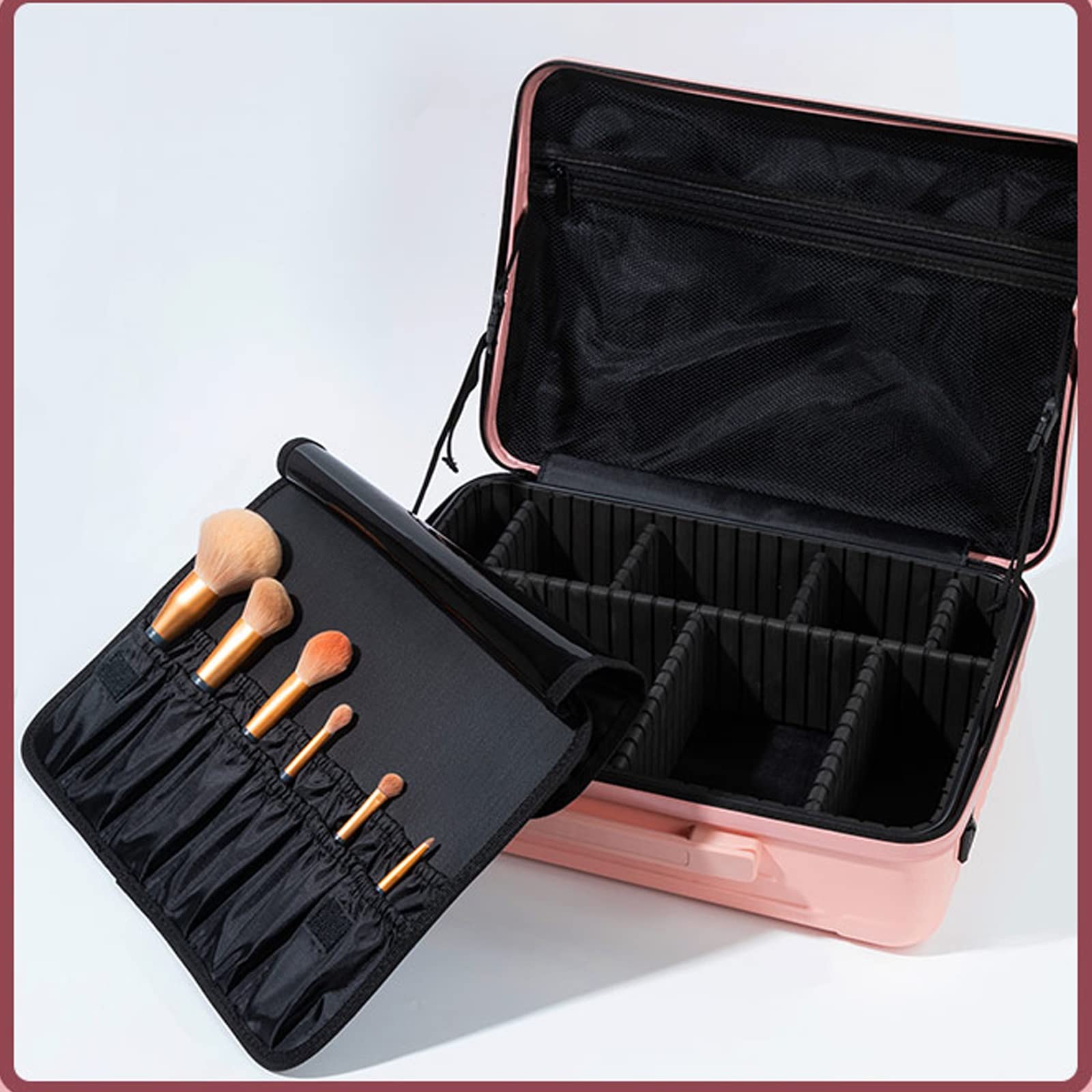 Kosmetikkoffer, großer Make-up-Organizer für Reisen, Make-up-Koffer/Künstler-Aufbewahrungstasche mit verstellbaren Trennwänden für Kosmetikartikel