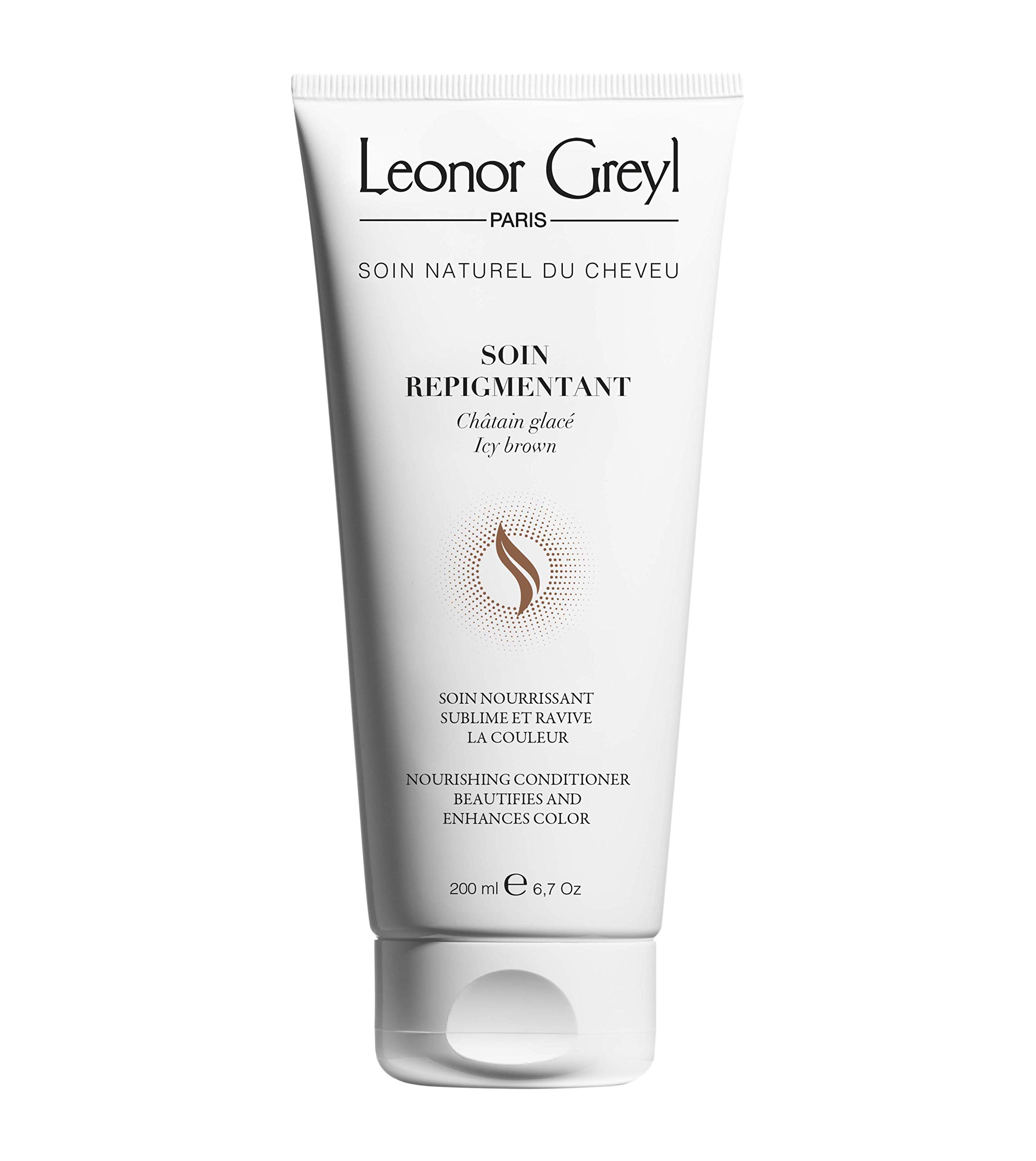 Leonor Greyl Paris - Soin Repigmentant Icy Brown - Color-Enhancing Hydrating Conditioner - Intensifies the Radiance for Dark Blonde to Light Brown