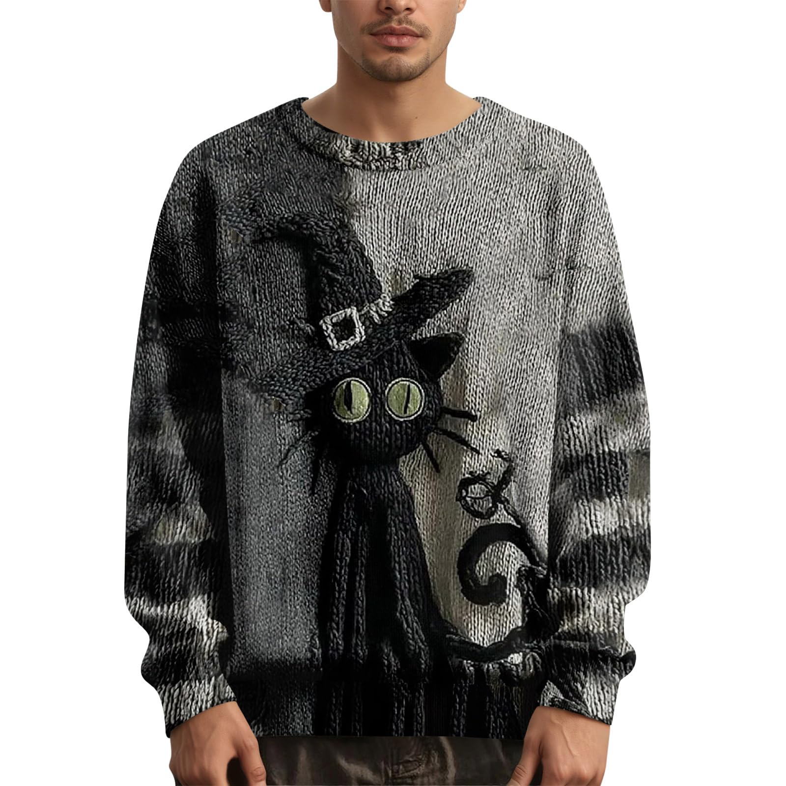Halloween Sweatshirt Herren Mit Kürbisgesicht - Lustiges Grusel-Shirt Für Partys