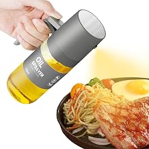 AiQInu Oil Sprayer for Cooking Oil, Spray Bottle for Oil - 250 ml Oil Sprayer with Fine Spray Mist, Glass, BPA-Free, Ideal for Olive Oil, Vinegar, Soy Sauce, for Cooking, Grilling, Baking